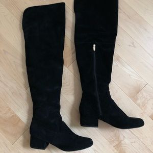 Black Suede Aldo Over The Knee Boots Size 9